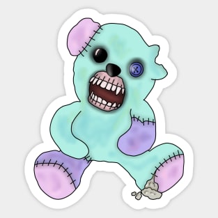 Zombie creepy kawaii teddy bear Sticker